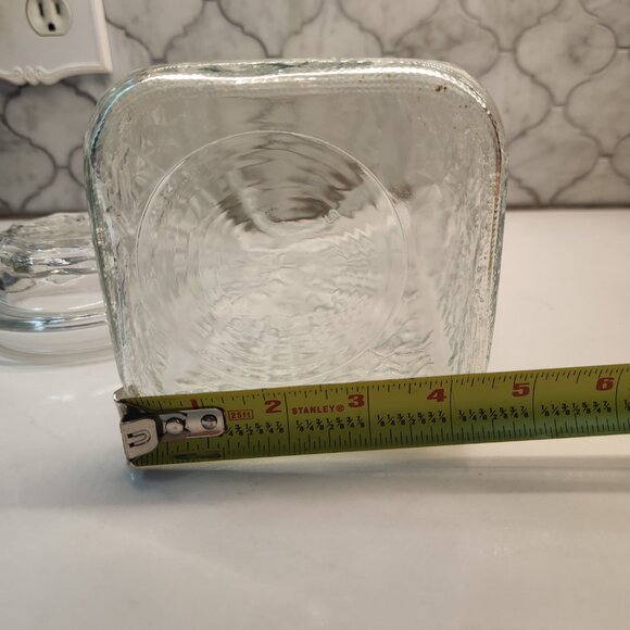 Princess House Fantasia Large Canister & Lid #530 Poinsettia Canister Jar Vtg - Picture 5 of 7